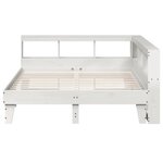vidaXL Lit bibliothèque sans matelas blanc 150x200 cm bois pin massif