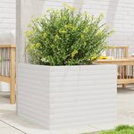 vidaXL Jardinière blanc 60x60x45 5 cm bois de pin massif