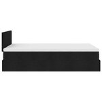 vidaXL Lit ottoman avec matelas noir 120x200 cm tissu
