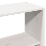 vidaXL Tête de lit avec rangement blanc 140 cm bois massif de pin