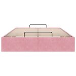 vidaXL Cadre de lit ottoman sans matelas rose 120x200 cm velours
