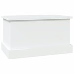vidaXL Coffre de rangement Blanc 50x30x28 cm Bois d'ingénierie