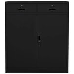 vidaXL Armoire de bureau Noir 90x40x102 cm Acier