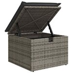 vidaXL Salon de jardin 6 Pièces avec coussins gris résine tressée