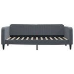 vidaXL Lit de jour avec matelas gris foncé 90x200 cm velours