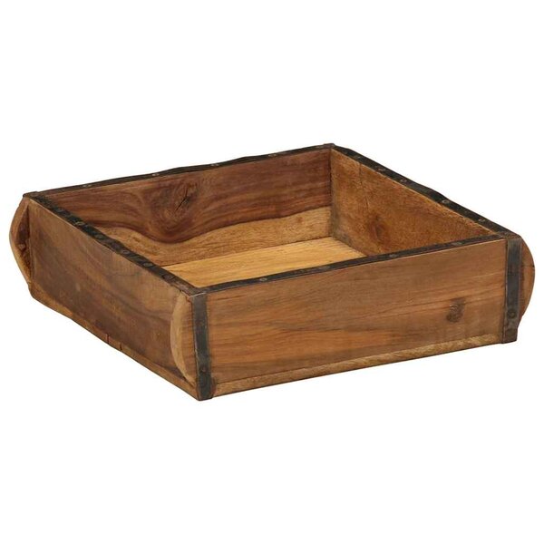 vidaXL Plateau Marron 29 x 31 x 10 cm Bois Recyclé Solide