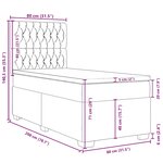 vidaXL Sommier à lattes de lit et matelas Vert foncé 80x200 cm Velours