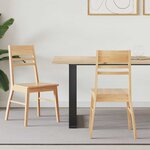 vidaXL Chaises de salle à manger 2 Pièces Naturel 43 x 54 x 89 cm