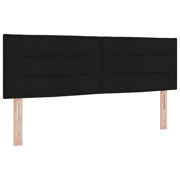 vidaXL Tête de lit Hauteur réglable avec tête de lit Noir 140 cm tissu