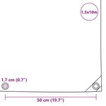 vidaXL Bâche 650 g / m² 1 5 x 10 m Vert