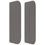 vidaXL Tête de lit avec oreilles Gris 93x16x78/88 cm Similicuir