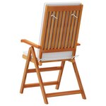Chaises de jardin relaxantes vidaXL avec coussins 6 Pièces en bois de teck massif
