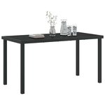 vidaXL Table de Jardin Noir 140 x 70 x 73 cm Métal