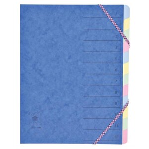 Trieur 12 onglets CL 7/10ème Dos extensible à élastiques Coloris Aléatoire COUTAL