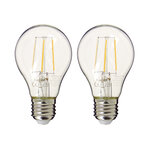 Lot de 2 ampoules a60 - culot e27 - retro-led