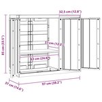 vidaXL Armoire de rangement d'extérieur gris et noir 97x37x85 cm PP