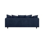 Canapé droit fixe 4 places - Tissu bleu - Classique - L 212 x P 93 cm - CONSTANCE