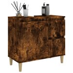 vidaXL Armoire de bain chêne fumé 65x33x60 cm bois d'ingénierie