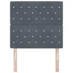 Tête de lit vidaXL tuftée avec boutons en cristal gris foncé 100 cm en velours