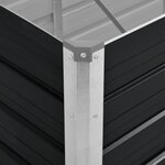vidaXL Lit surélevé de jardin Anthracite 160x40x45 cm Acier galvanisé