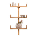 Étagère murale en bambou naturel 50 x 102 cm