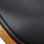 vidaXL Chaises à manger lot de 2 bois courbé et similicuir