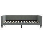 vidaXL Lit de jour avec lit gigogne gris foncé 100x200 cm tissu
