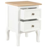 vidaXL Tables de chevet 2 Pièces blanc 35x30x49 cm MDF