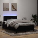 vidaXL Sommier à lattes de lit avec matelas et LED noir 120x210 cm velours