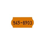 Étiquette pour pince à étiqueter kendo26 fluo orange 26x12 mm (lot de 1500)