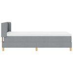 vidaXL Lit à Ressorts avec matelas Gris clair 90 x 200 cm tissu