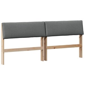 vidaXL Tête de lit capitonnée Gris foncé 200 cm Pin massif