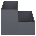 vidaXL Cache-pot de jardin Anthracite 100 x 60 x 45 cm Acier