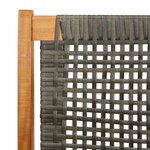 vidaXL Mobilier de jardin Gris 122 x 78 x 73cm Bois d'acacia massif