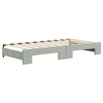 vidaXL Lit de jour avec gigogne et matelas gris clair 90x190cm velours