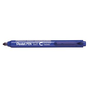 Marqueur permanent rétractable pentel pen nxs15 corps fin bleu x 12 pentel