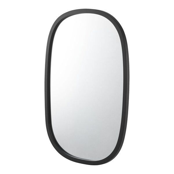 Miroir mural ovale 70 x 50 cm noir mat 03_0007896