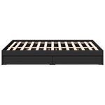 vidaXL Cadre de lit avec tiroirs sans matelas noir 140x190 cm