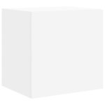 vidaXL Meuble TV mural avec lumières LED blanc 40 5x35x40 cm