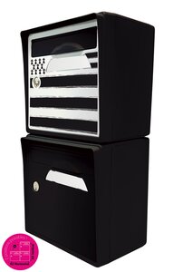 Pack de 2 boîtes aux lettres murales - "Breizh" - "Noir intense"