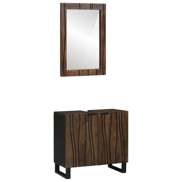vidaXL Ensemble de mobilier de salle de bain 2 Pièces Noisette Marron