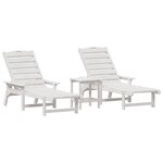 vidaXL Mobilier de jardin lounge 3 Pièces Blanc 38 x 38 x 46 cm