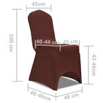 vidaXL Housse de chaise extensible 6 Pièces marron