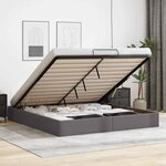 vidaXL Cadre de lit ottoman sans matelas gris 160x200 cm similicuir