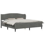 vidaXL Cadre de lit avec tête de lit Gris foncé 180 x 200 cm Velours