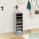 vidaXL Armoire à chaussures Gris béton 31 5x35x90 cm Bois d'ingénierie