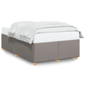 vidaXL Cadre de lit sans matelas taupe 120x190 cm tissu