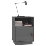 vidaXL Tables de chevet 2 Pièces Gris 40x34x55 cm Bois de pin massif