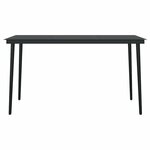vidaXL Ensemble à manger de jardin 5 Pièces noir résine tressée verre