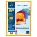 Protège document personnalisable PP Kreacover 40 vues assortis EXACOMPTA